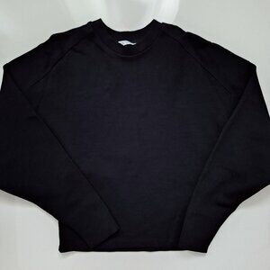 Zara Black Wool Crewneck Sweater